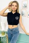 138976 Kapsonlu Crop Sweatshirt